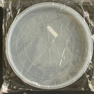 New Large Size Futhark Rune Divination Resin Tray Silicone Reusable Mold